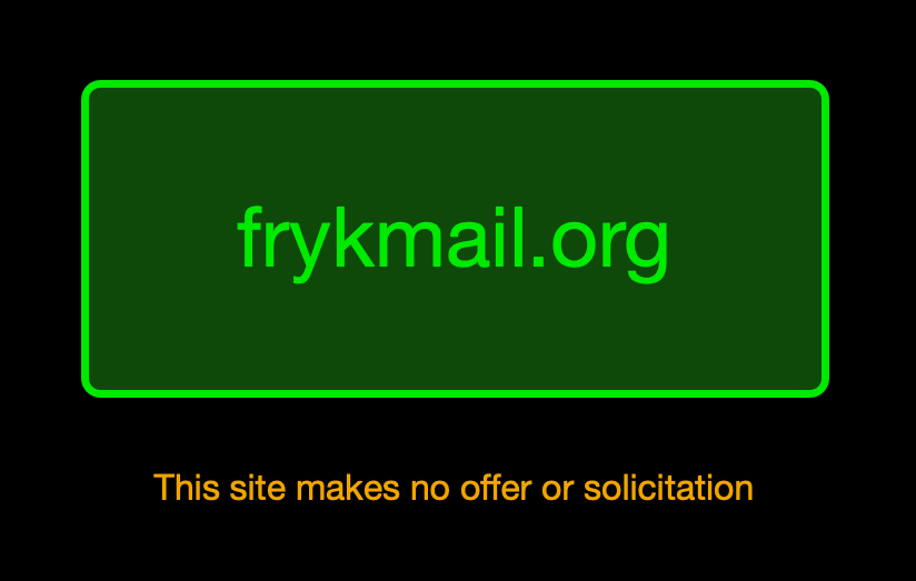This site makes no offer or solicitation